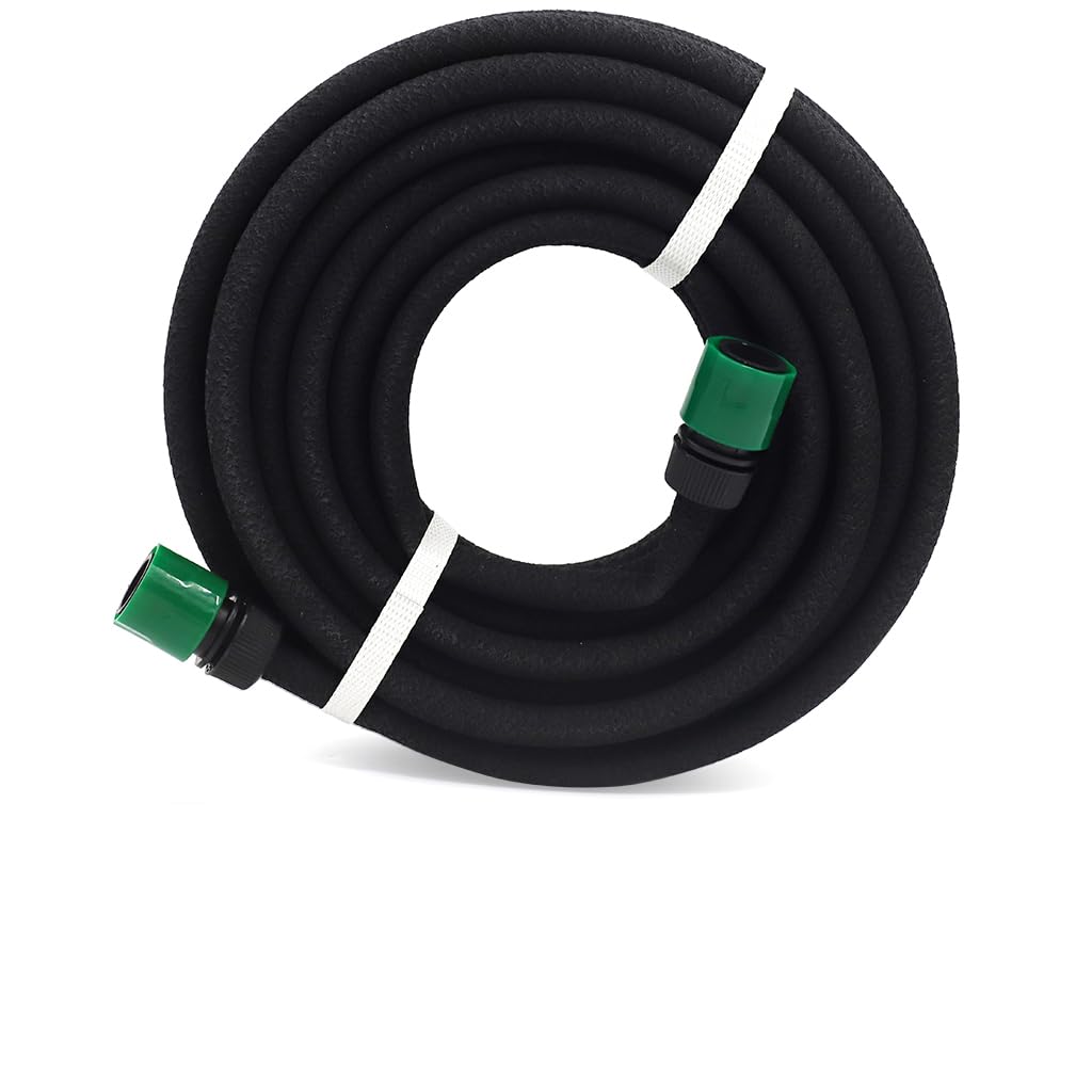 HASTHIP 15m Soaker Hose for Garden Home with 2 Pcs 1/2 Inch Hose Quick Connectors and Reinforced fittings, Heavy Duty Rubber Weeper Hose, Saves 70% Water HASTHIP 15m Soaker Hose for Garden Home with 2 Pcs 1/2 Inch Hose Quick Connectors and Reinforced fittings, Heavy Duty Rubber Weeper Hose, Saves 70% Water